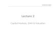 Lecture 2 Capital Markets, EMH & Valuation Investment Analysis
