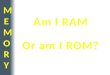 Am I RAM Or am I ROM?