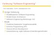 1 Vorlesung "Software-Engineering" zVorige Vorlesung yModellbasiertes Software-Engineering yModel-Driven Architecture ySoftware-Engineering-Werkzeuge: