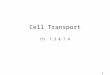 Cell Transport Ch. 7.3 & 7.4