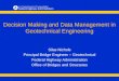 Decision Making and Data Management in Geotechnical Engineering