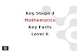 Key Stage 3 Mathematics Key Facts Level 6. Level 6 Number and Algebra