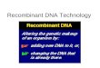 Recombinant DNA Technology. DNA replication refers to the scientific process in which a specific sequence of DNA is replicated in vitro, to produce multiple