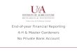 End-of-year Financial Reporting 4-H & Master Gardeners No Private Bank Account