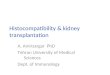 Histocompatibility & kidney transplantation