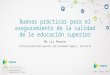 Lima – Perú, 2015 Buenas prácticas para el aseguramiento de la calidad de le educación superior Ms Liz Pearse Tertiary Education Quality and Standards