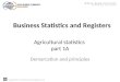 Copyright 2010, The World Bank Group. All Rights Reserved. Agricultural statistics part 1A Demarcation and principles Business Statistics and Registers