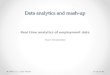 Data analytics and mash-up Real time analytics of employment data Team Shadowfax 1/25/2016 CMPE 272 - Class Project 0