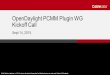 OpenDaylight PCMM Plugin WG Kickoff Call