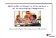 1 Getting Up to Speed on Value-Added - An Accountability Perspective Presentation by the Ohio Department of Education