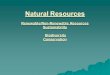 Natural Resources Renewable/Non-Renewable Resources Sustainability Biodiversity Conservation