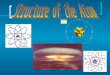 The structure of an atom? Nucleus – center of the atom  Home of Protons and Neutrons  Proton Has a positive (+) charge Has a relative mass of 1 Determines