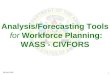 28 Nov 2005 1 Analysis/Forecasting Tools for Workforce Planning: WASS - CIVFORS