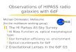 1 Observations of HIPASS radio galaxies with 6dF Michael Drinkwater, Melbourne (for the multibeam working group) z 1 The HI Parkes All-Sky Survey y HI
