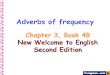 Adverbs of frequency Chapter 3, Book 4B New Welcome to English Second Edition
