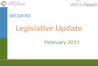 Legislative Update February 2015 WCOMO. 2015 – 2017 Budget