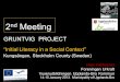2 nd Meeting GRUNTVIG PROJECT “Initial Literacy in a Social Context” Kungsängen, Stockholm County (Sweden) Host institutions Foreningen Urkraft Vuxenutbildningen
