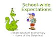 School-wide Expectations Donald Graham Elementary - Home of the Dolphins!