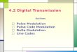 4.2 Digital Transmission Pulse Modulation Pulse Code Modulation