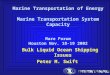 Marine Transportation of Energy Marine Transportation System Capacity Mare Forum Houston Nov. 18-19 2002 Bulk Liquid Ocean Shipping Issues Peter M. Swift
