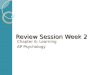 Review Session Week 2 Chapter 6: Learning AP Psychology