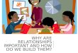 WHY ARE RELATIONSHIPS IMPORTANT AND HOW DO WE BUILD THEM?