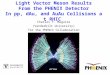Light Vector Meson Results From the PHENIX Detector In pp, dAu, and AuAu Collisions at RHIC Charles F. Maguire (Vanderbilt University) for the PHENIX Collaboration
