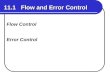 11.1 Flow and Error Control Flow Control Error Control