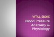 Blood Pressure Anatomy & Physiology.  Measurement of the pressure of the blood exerted against the walls of the arteries
