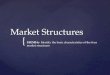 { Market Structures SSEMI4c- Identify the basic characteristics of the four market structures