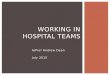 A/Prof Andrew Dean July 2015 WORKING IN HOSPITAL TEAMS