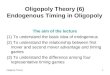 Oligopoly Theory1 Oligopoly Theory (6) Endogenous Timing in Oligopoly The aim of the lecture (1) To understand the basic idea of endogenous (2) To understand