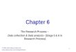 11 Chapter 6 The Research Process – Data collection & Data analysis – (Stage 5 & 6 in Research Process) © 2009 John Wiley & Sons Ltd. 