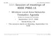 Doc.: IEEE 802.11-99/180-r2 Tentative WG agenda, September 1999 July 1999 Vic Hayes, Chair, Lucent Technologies 1 56th Session of meetings of IEEE P802.11