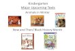 Kindergarten Major Upcoming Texts Animals in Winter Now and Then/ Black History Month
