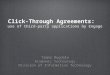 Click-Through Agreements: use of third-party applications by Engage Timmo Dugdale Academic Technology Division of Information Technology