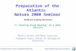 European Topic Centre on Biological Diversity  Preparation of the Atlantic Natura 2000 Seminar Draft pre-scoping document