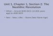 Unit 1, Chapter 1, Section 2: The Neolithic Revolution