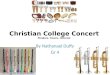 Christian College Concert Flinders, Chairo, Hillcrest By Nathanael Duffy Gr 4