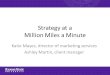Strategy at a Million Miles a Minute Katie Mayes, director of marketing services Ashley Martin, client manager