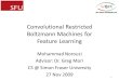 Convolutional Restricted Boltzmann Machines for Feature Learning Mohammad Norouzi Advisor: Dr. Greg Mori Simon Fraser University 27 Nov 2009 1