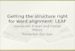 Getting the structure right for word alignment: LEAF Alexander Fraser and Daniel Marcu Presenter Qin Gao