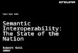 Semantic Interoperability: The State of the Nation Robert Keil Topic Maps 2008