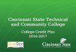 Cincinnati State Technical and Community College College Credit Plus 2016-2017