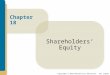 Shareholders’ Equity Chapter 18