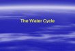 The Water Cycle.  The amount of water on Earth is finite (which means that there is a limited amount).  All of the water present at the beginning of