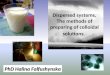 Dispersed systems. The methods of preparing of colloidal solutions. PhD Halina Falfushynska