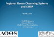 1 March 3, 2011 Molly McCammon Executive Director Alaska Ocean Observing System   Regional Ocean Observing Systems and CMSP