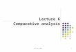 Lecture 6 Comparative analysis Oct 2011 SDMBT