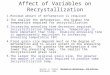Affect of Variables on Recrystallization